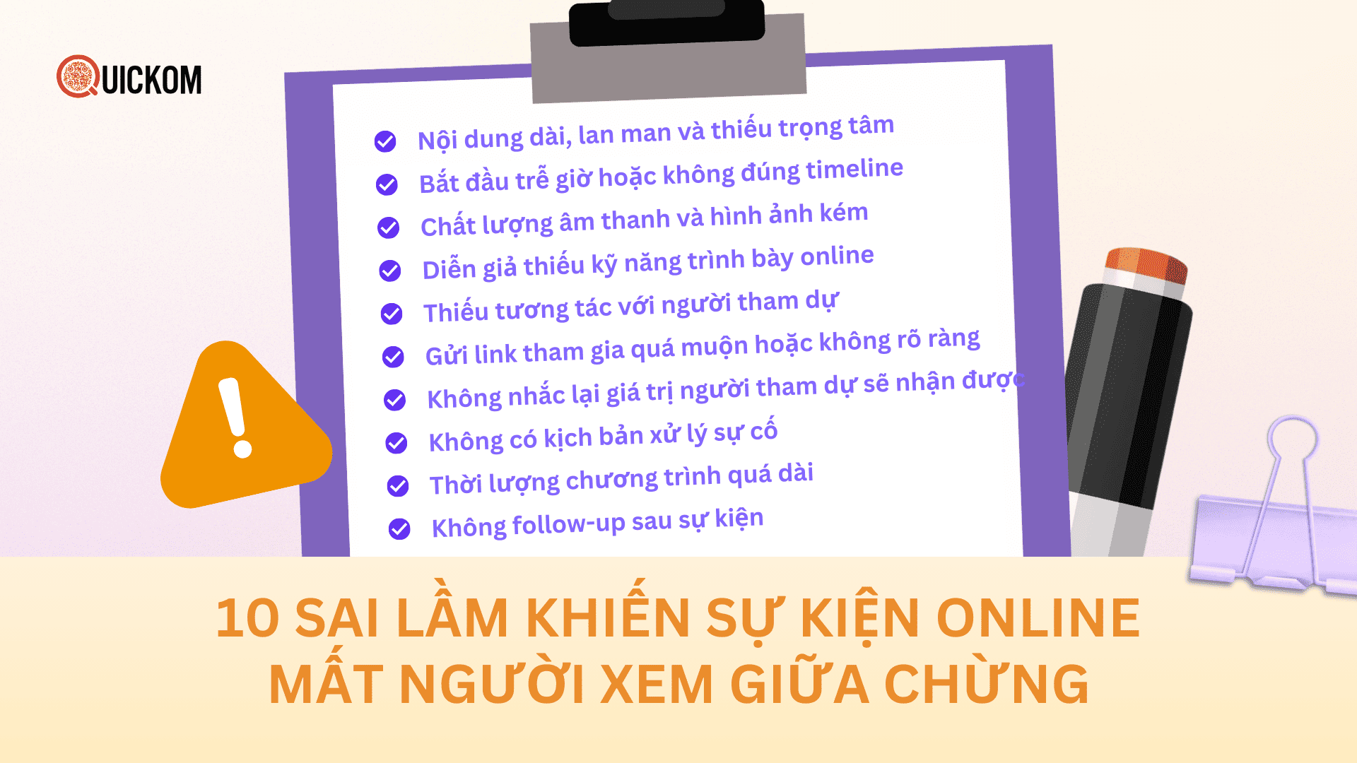 10 sai lầm khiến sự kiện online mất người xem giữa chừng (và cách tránh)