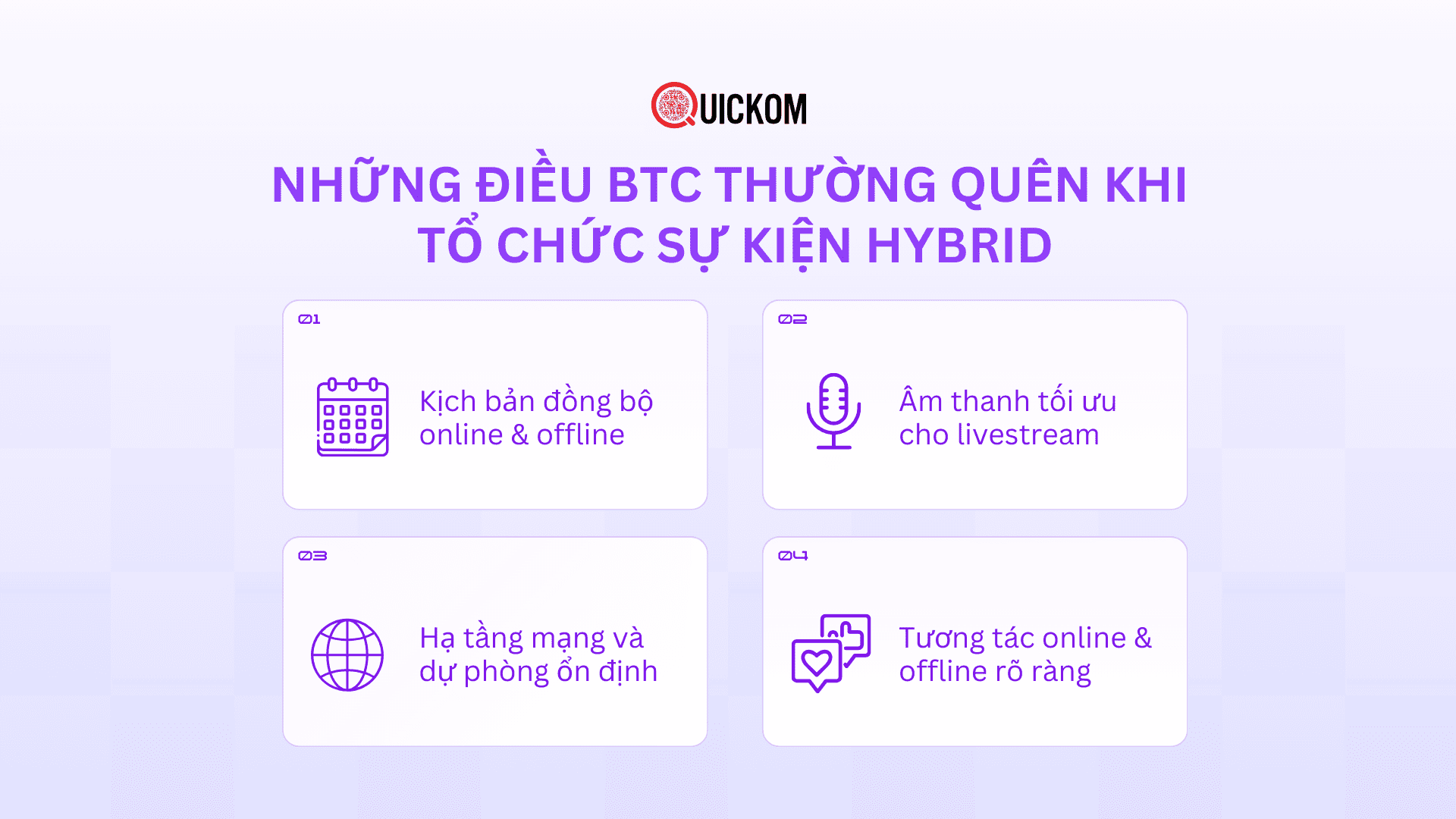 Những điều Ban Tổ chức thường quên khi tổ chức sự kiện hybrid