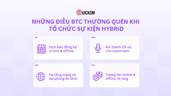 Những điều Ban Tổ chức thường quên khi tổ chức sự kiện hybrid